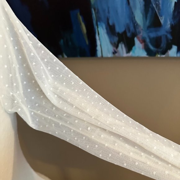 Free People Sheer Mock Neck Long Sleeve Layering Top Size Medium - Picture 3 of 9